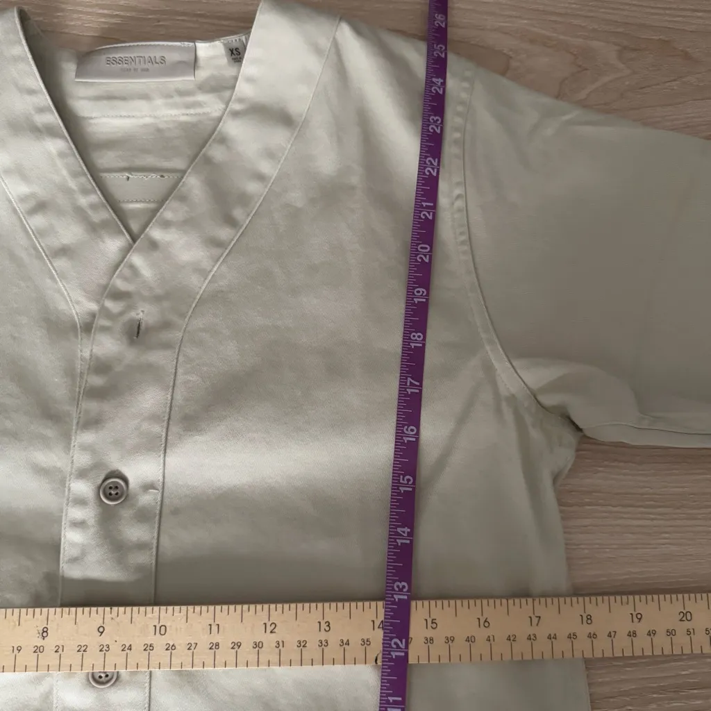 essentials XS baseball jersey shirt Wheat beige Tan - Image 10