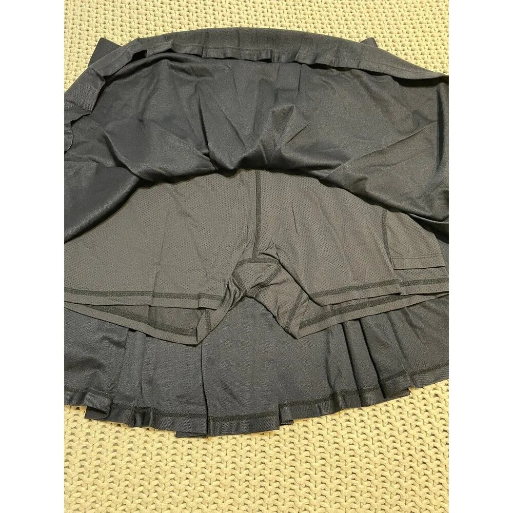WeWoreWhat Womens NWT Black Pleated Tennis Skirt Size L shorts built in Size L - Image 8