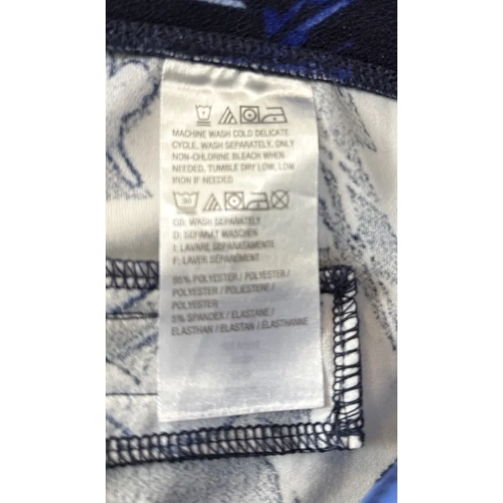 Isaac Mizrahi Womens 2X‎ Petite Blue Floral Wide Leg Ponte Pants Tropical Travel - Image 4