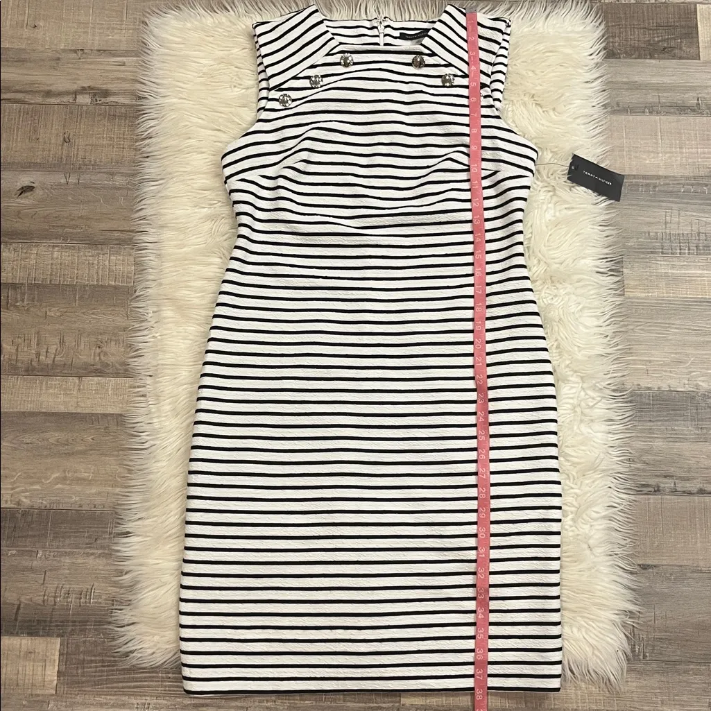 NWT Tommy Hilfiger sailor nautical textured stretch sheath dress 10 - Image 15