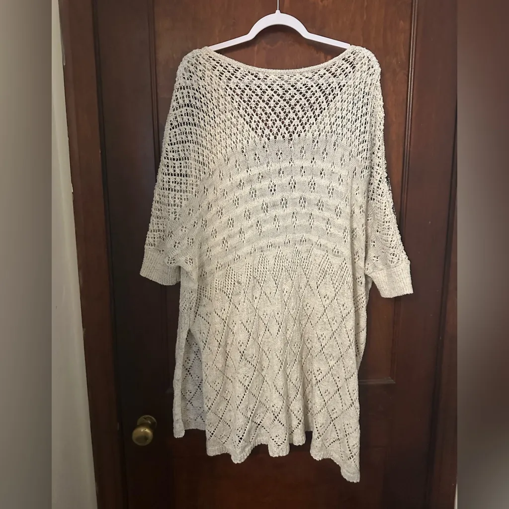 Anthropologie Knitted & Knotted Embroidered Launa Poncho Sweater - Image 3