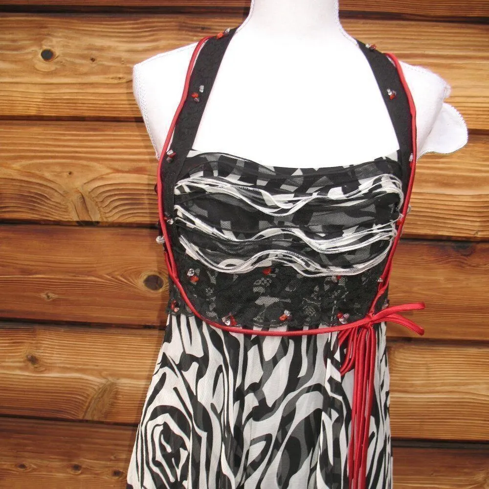 Vintage Y2K 90's Alberto Makali Silk Floor Length Halter Dress Maxi - Image 3