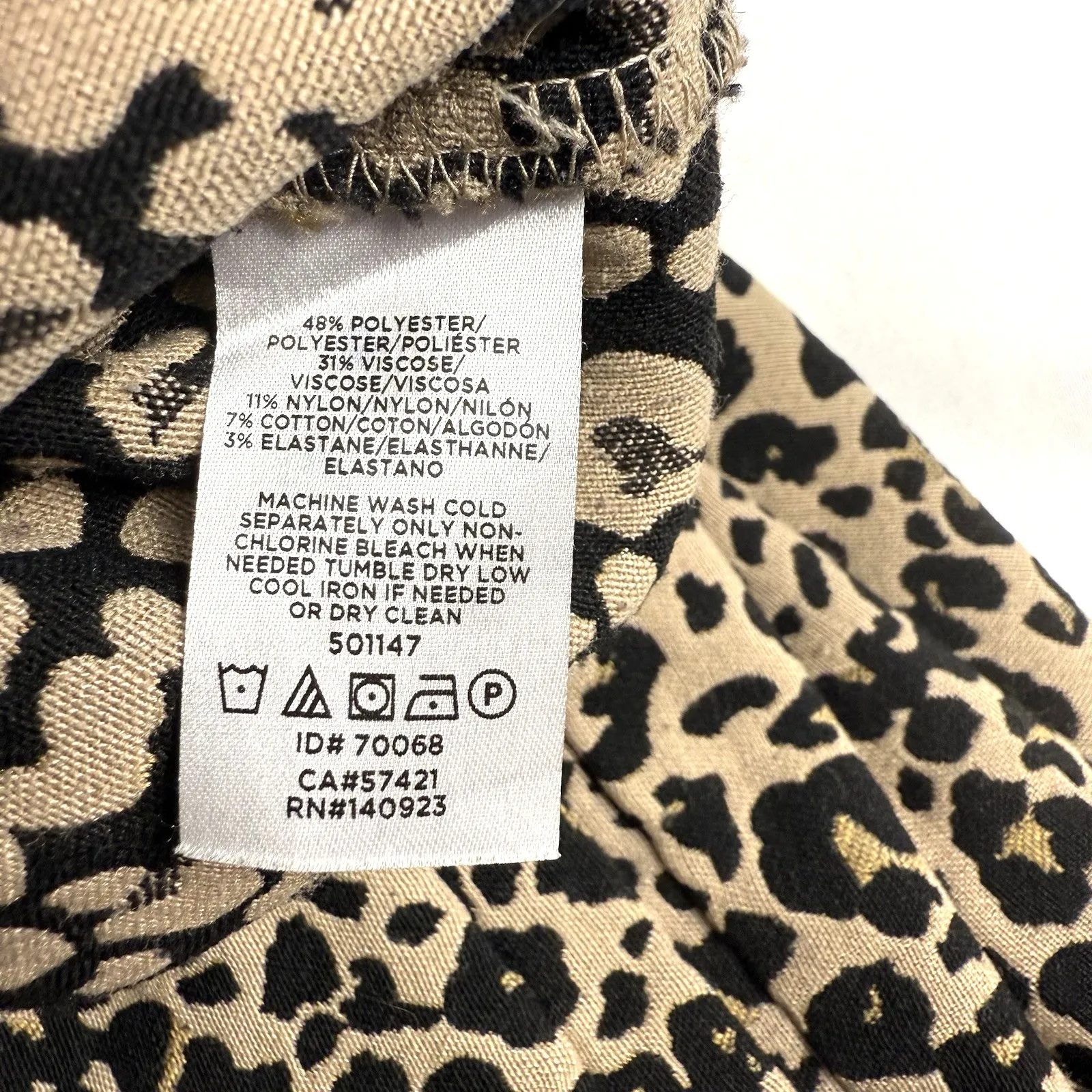 Brown Leopard Print Skirt Vintage Loft Womens Plus Size 16 Casual Holiday Trendy - Image 4