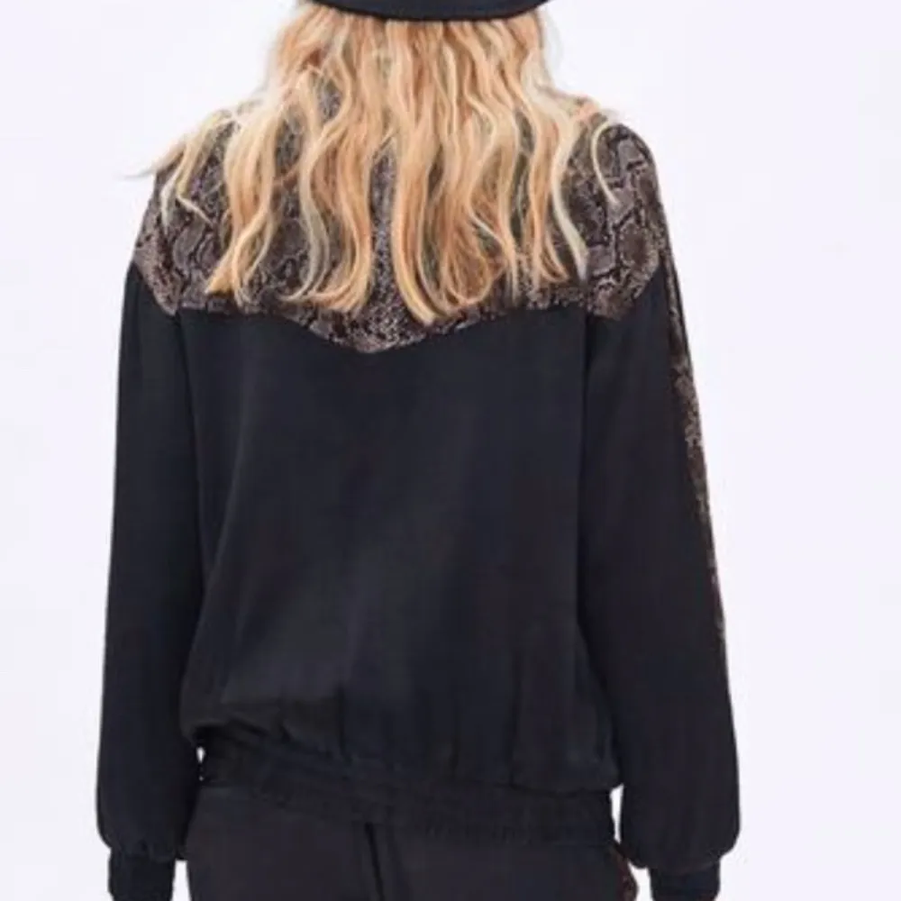 NWT ZARA Bomber Jacket  Snake /Animal Print M Lightweight Bloggers Fav - Image 8