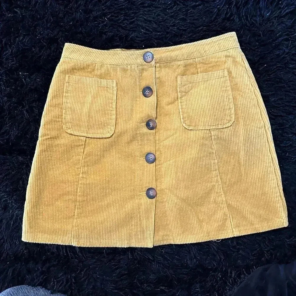Mustard yellow midi skirt - Image 4