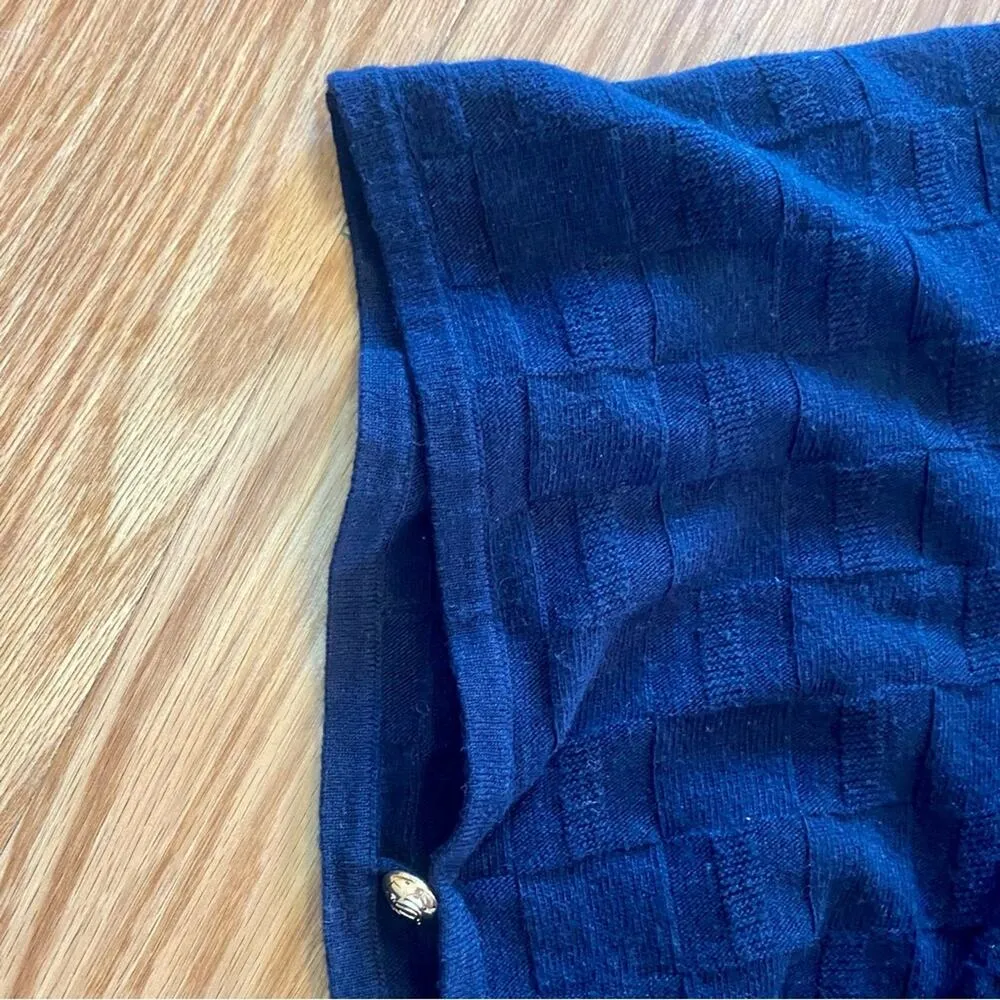 Draper James Blue Wool Cashmere Sweater Cardigan Womens Medium/Large - Image 6