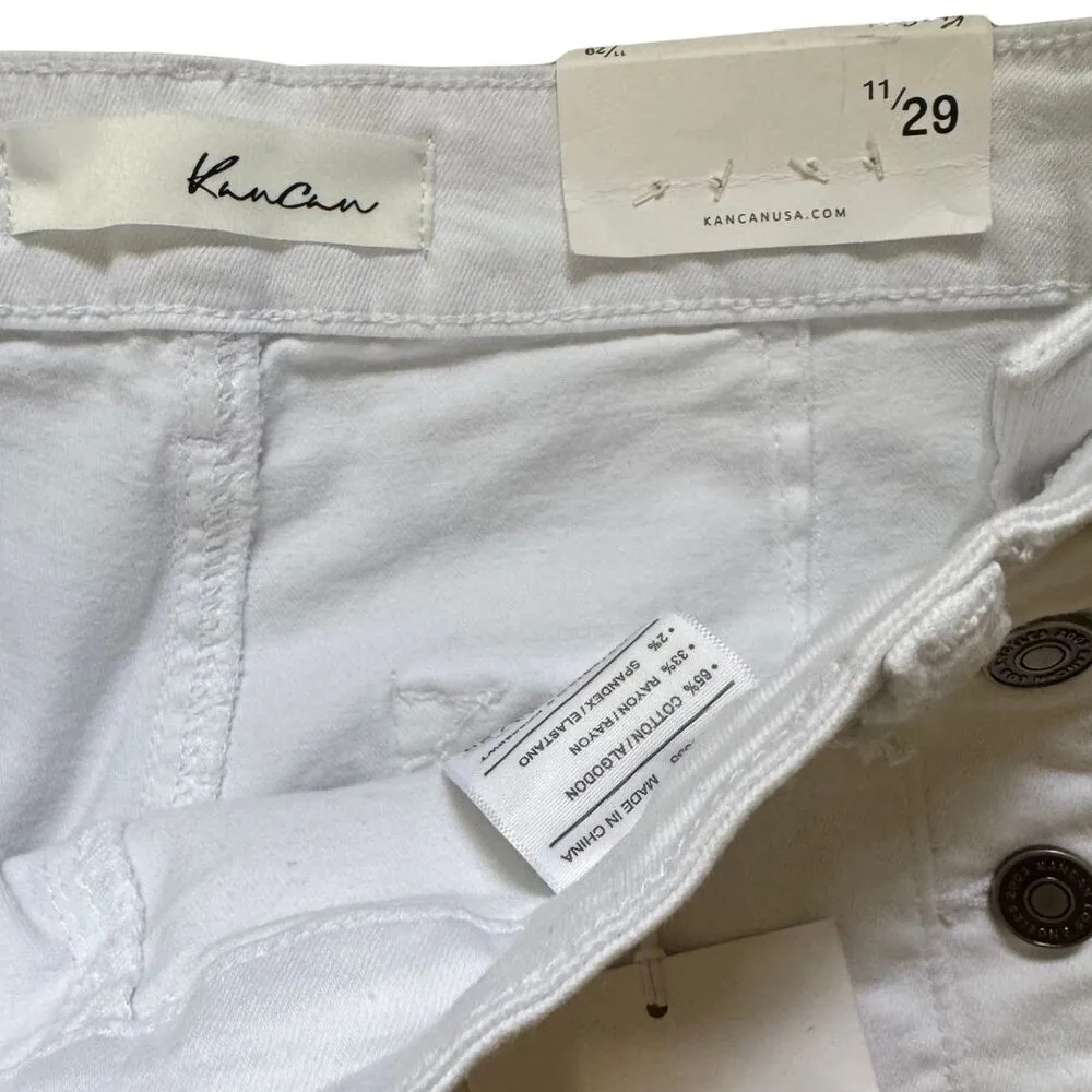 KENCAN White Sailor Button Flat Front Flare Cotton Blend Stretch Jean NWT 11 Size undefined - Image 7