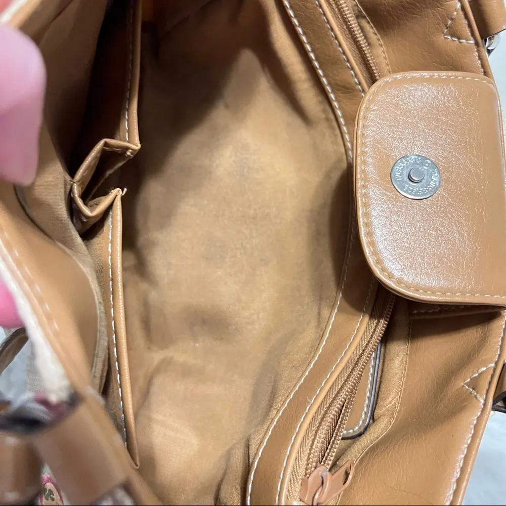 Rosetti woven style shoulder bag purse flowers butterfly bumblebee embroidery - Image 15