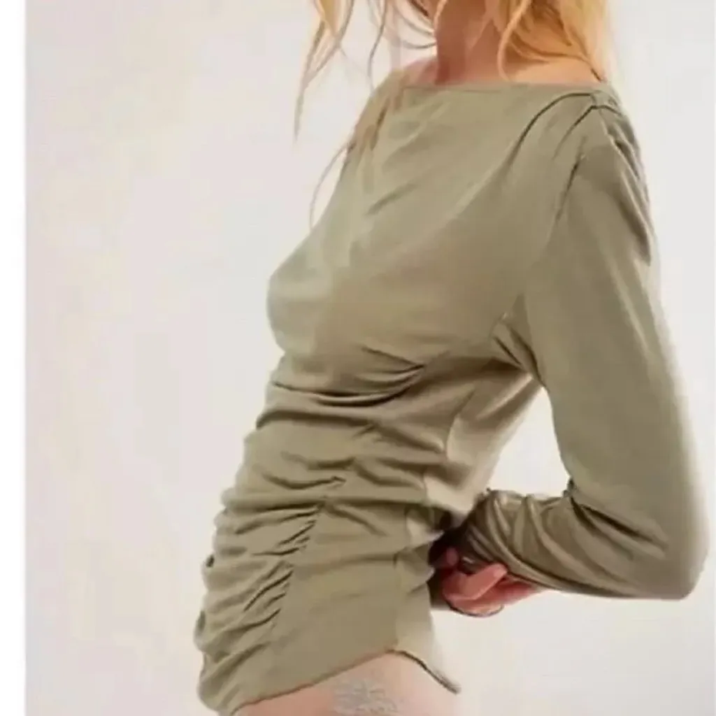 FREE PEOPLE IVY LEAGUE ARMY TOP - Image 2