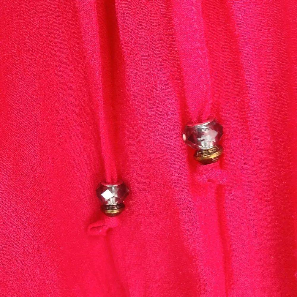 Dress Barn 1X Red Mexican Peasant Top Plus - Image 8