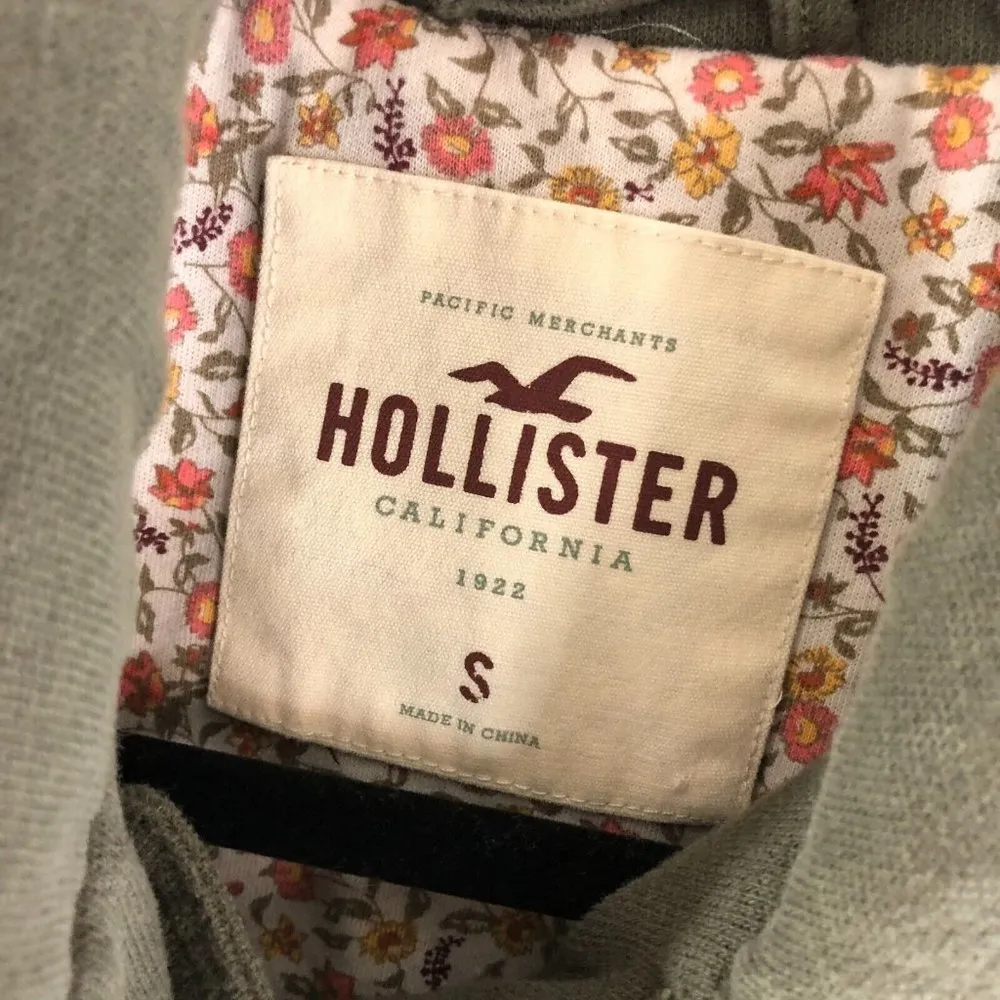 Hollister Womens Jacket Double Breasted Pockets Quilted Olive Green S - Image 3