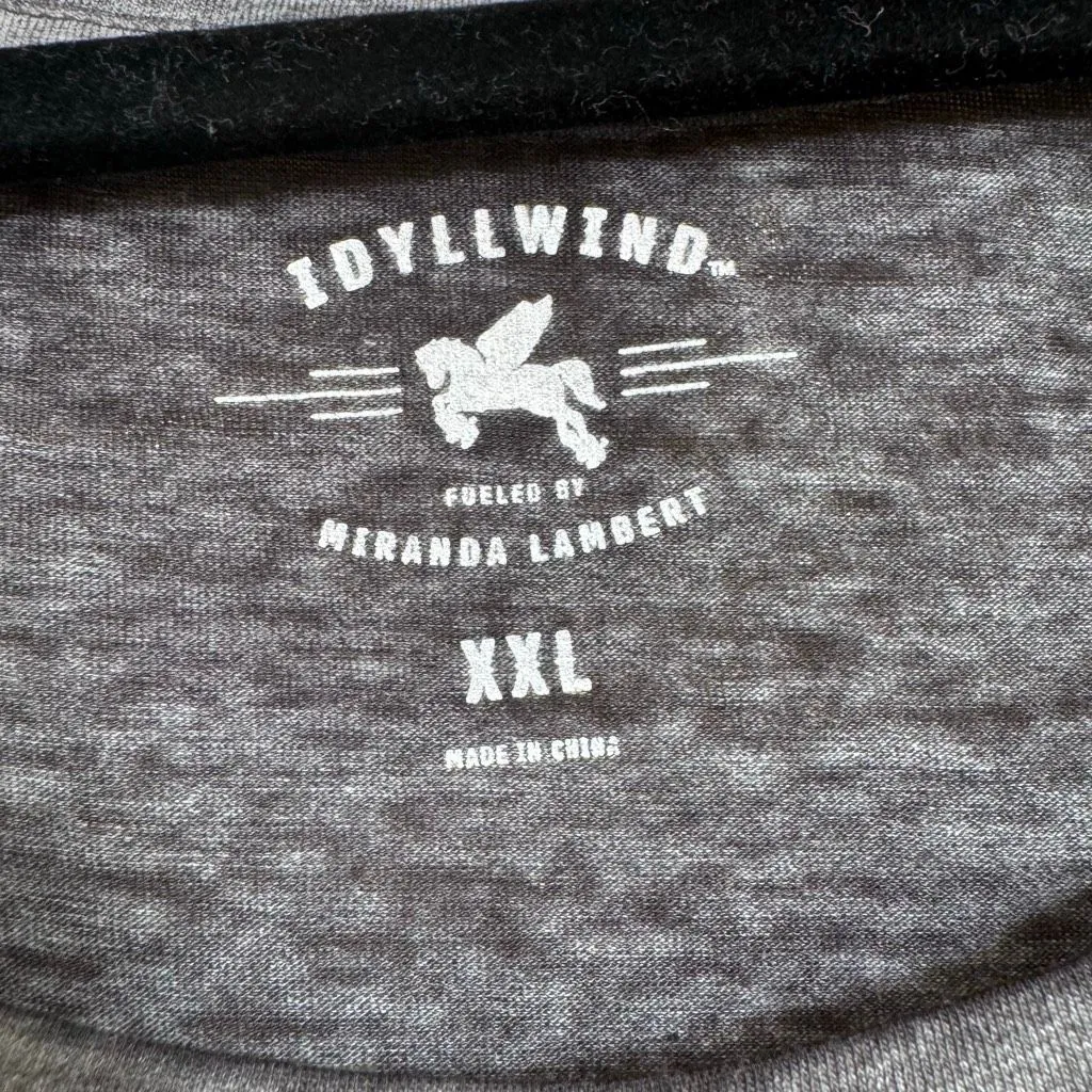 Idyllwind Miranda Lambert Gray Sheer Stretchy Cowgirl Nashville T Shirt XXL - Image 5