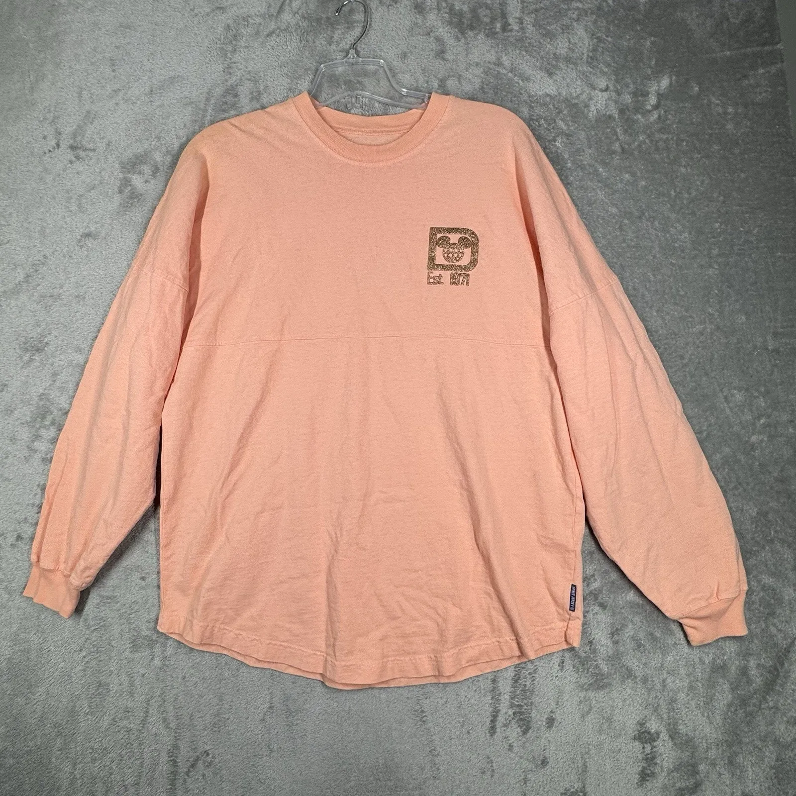 Disney Spirit Jersey Shirt Womens Medium‎ Peach Rose Gold Walt Disney World - Image 2