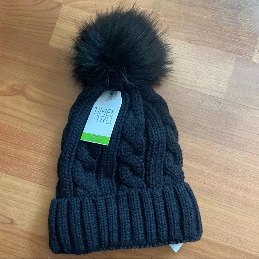 NWT Time and Tru Winter Knit Lined Beanie One Size - Image 2