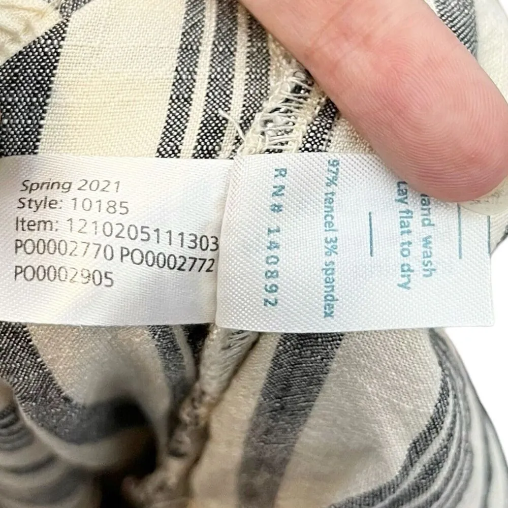 Marine Layer Pants Stripes Casual Alison Lagenlook Cropped Women’s Size Small S - Image 11