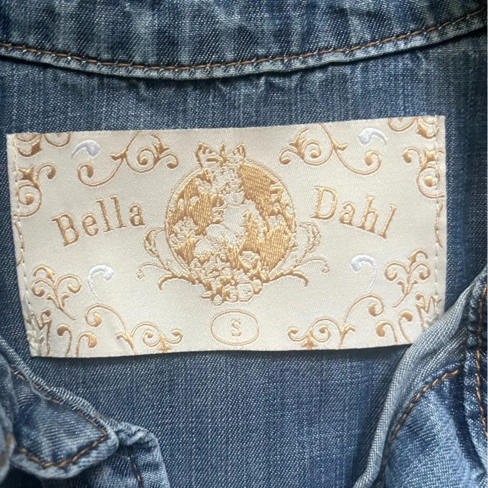 Bella Dahl Denim Blue Chambray Long Sleeve Button Down Casual Preppy Top Size S - Image 2