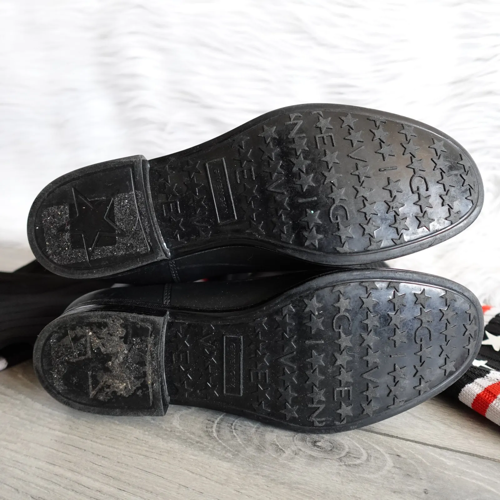 Givenchy Boots Thigh High Black Rubber Striped Sock - Image 15