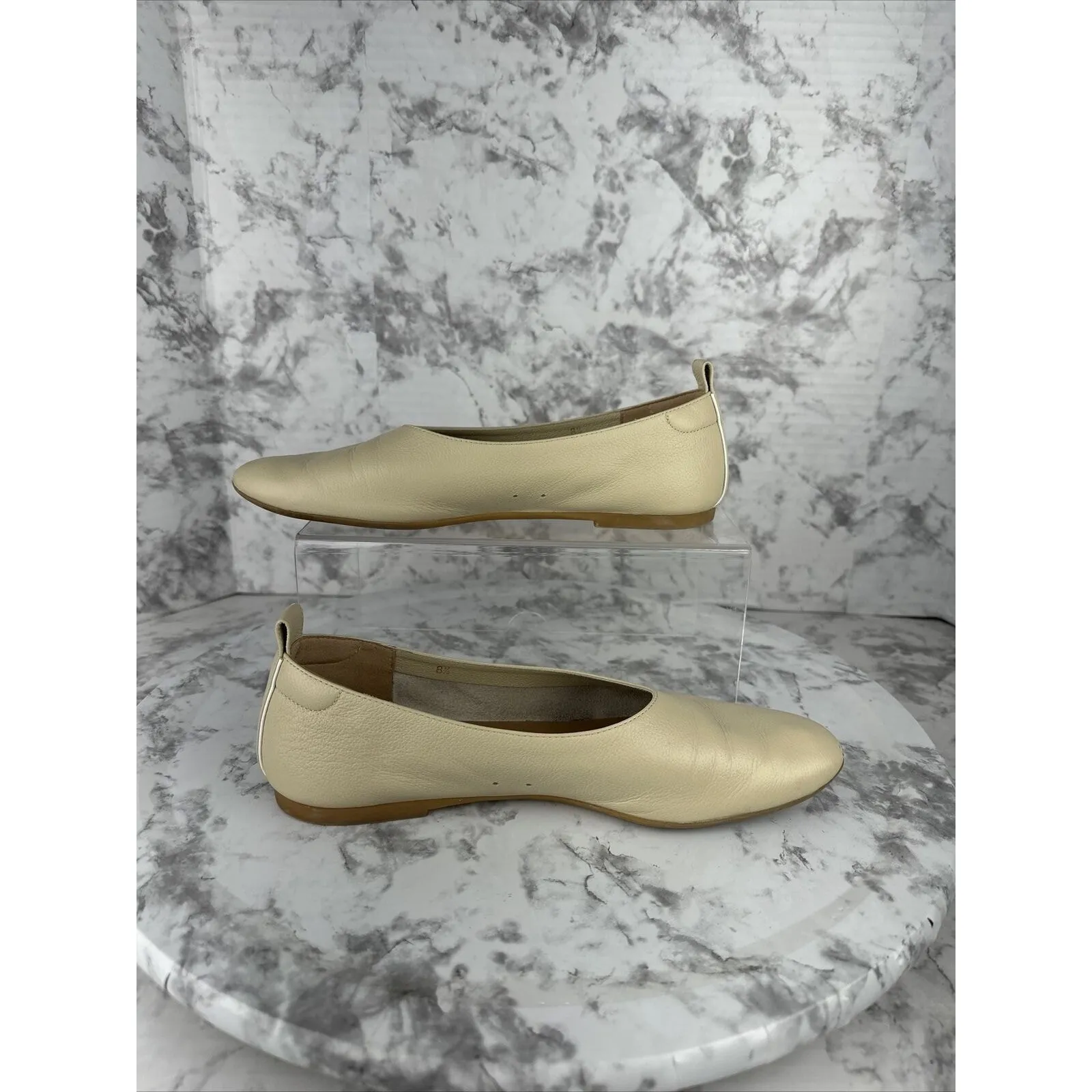 Everlane Womens Day Glove Italian Leather Ballet Flats Cream Beige Size 8.5 - Image 3