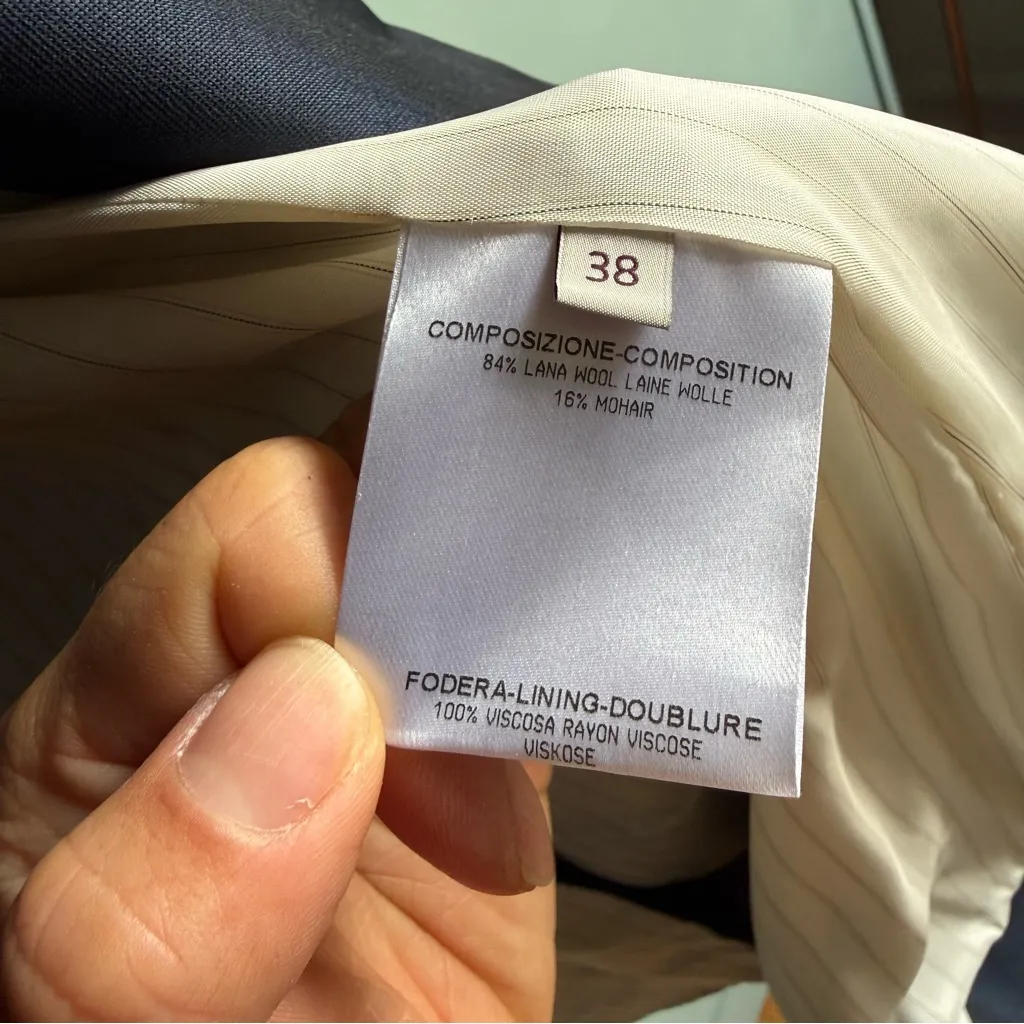 NWT $1,295 Stella McCartney Wool/Mohair Navy Blazer, Size IT 38 (US ~2) - Image 10