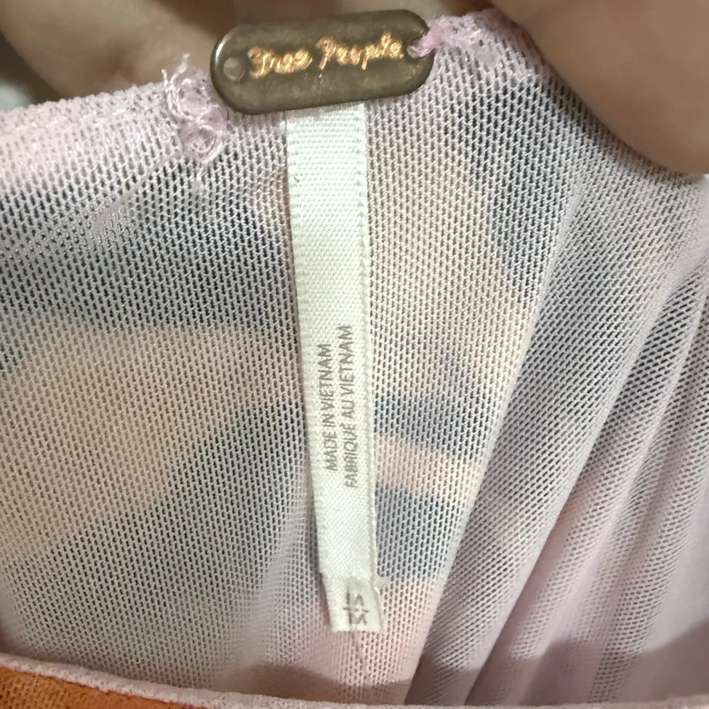 Free People Avenue Ribbon Tank Top Pink Combo Size Medium M NEW Y2K - Image 7