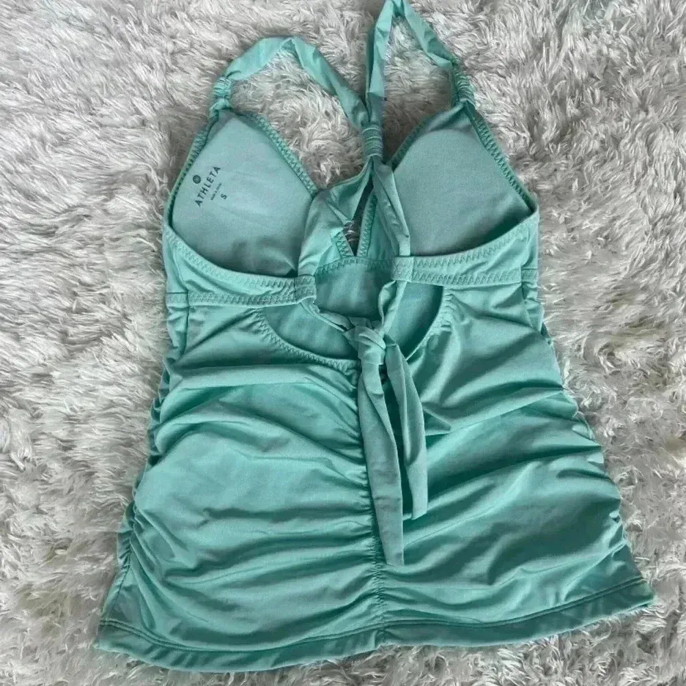 Athleta Mint Green AquaLuxe Swimsuit Tankini Top set - Image 5