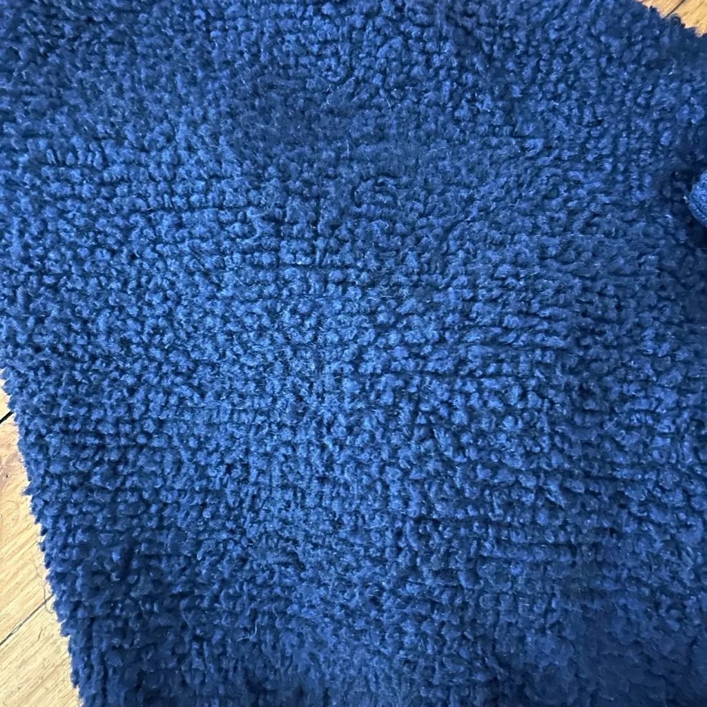 Lucky brand boucle raglan sleeve Navy Blue Women's Sweater large - Image 7