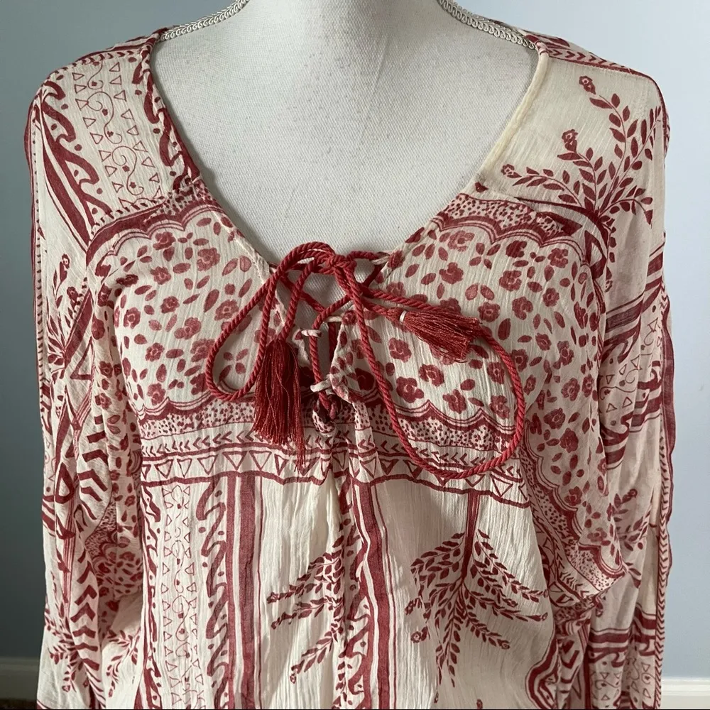 FREE PEOPLE | Bohemian Peasant Blouse Sz S - Image 6