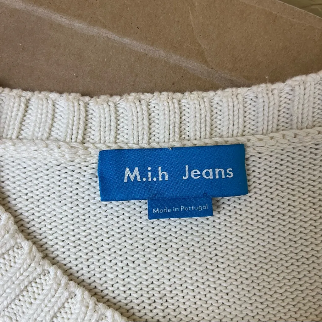 Mih Jeans Cream Lova Knit Sweater Size L - Image 7