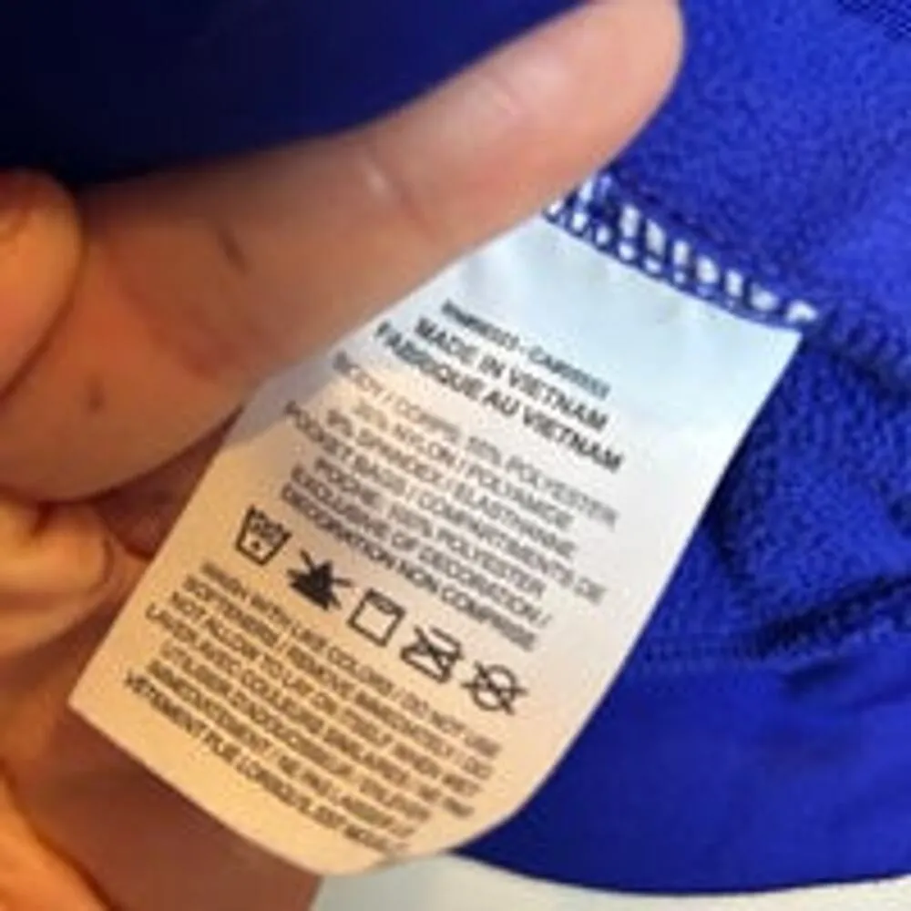 Nike Womens Blue Purple Size Medium Mock Turtleneck 1/4 Zip Up - Image 6