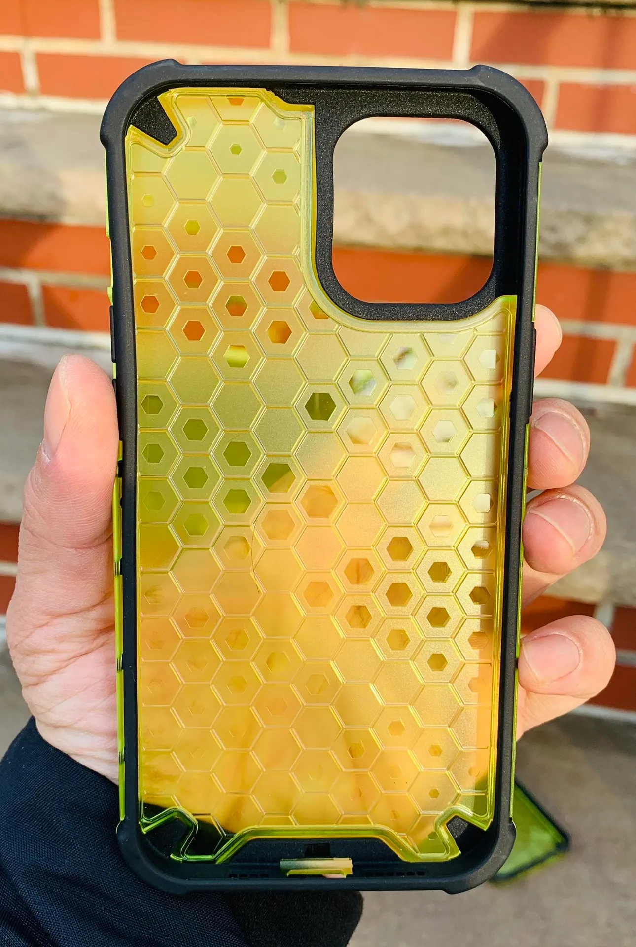 iPhone 12Pro Max Fashion Honeycomb Airbag Shockproof Case green - Image 6