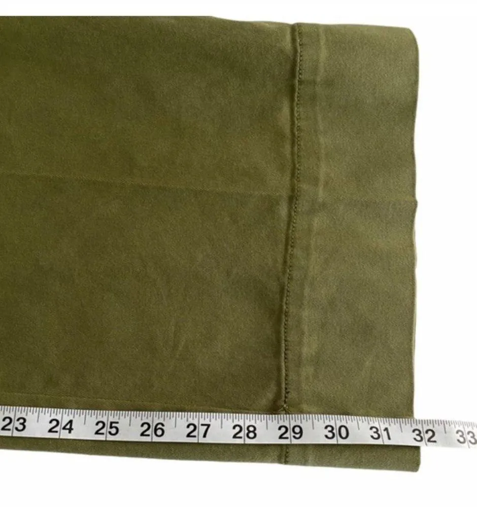Love Fire Twill Wide Leg Olive Green Pants size L - Image 9