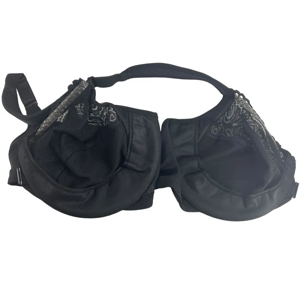 Glamorise Front Close Wonderwire Bra Black 1245 44C Size undefined - Image 2