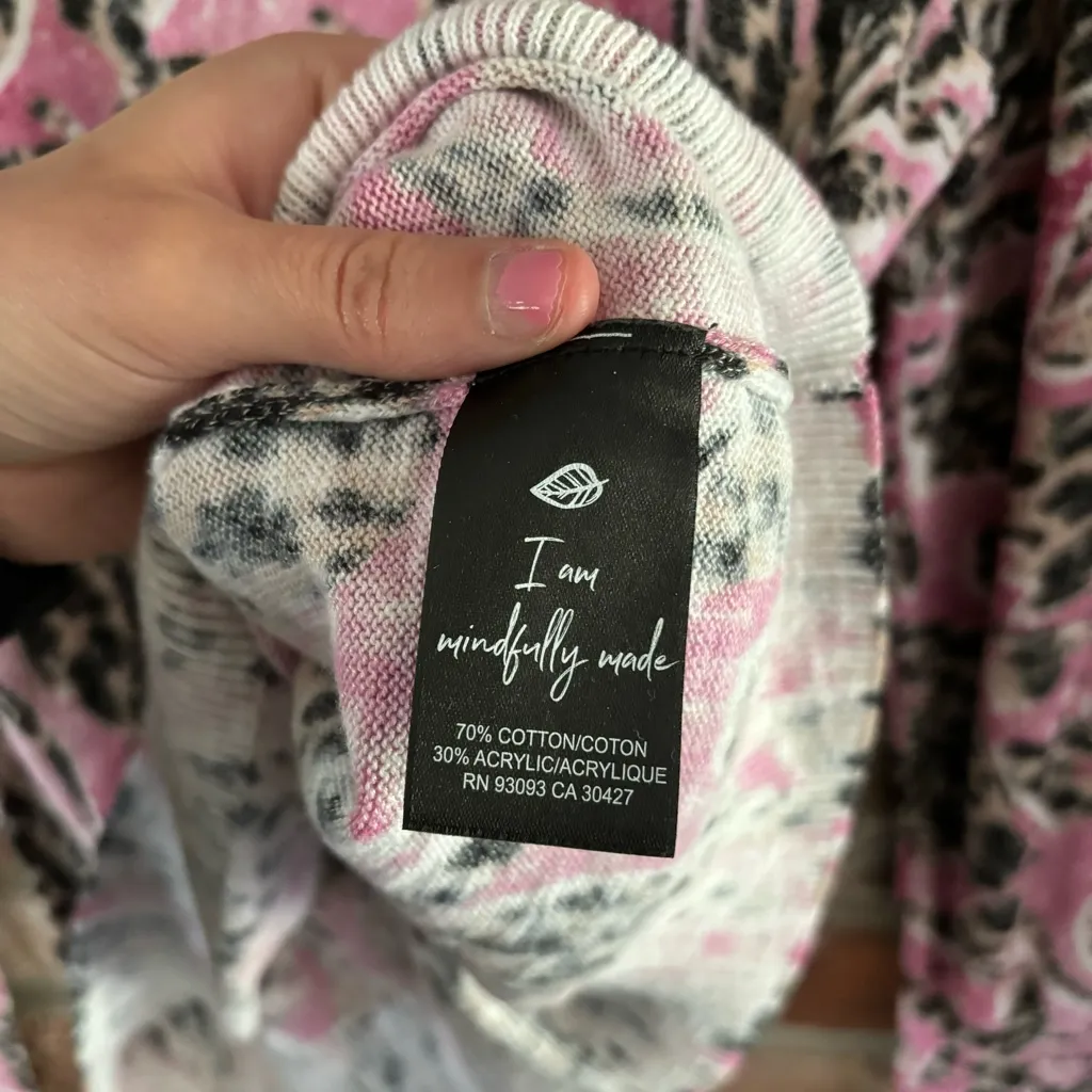 Nic+Zoe  Cotton Printed Pullover Crew Sweater, S - Image 6