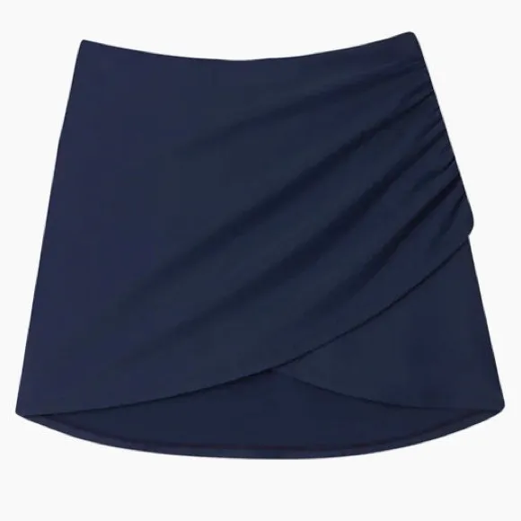 Summersalt The Ruched‎ Swim Skirt Deep Sea Plus Size 1X Coverup Swim Navy Blue - Image 2