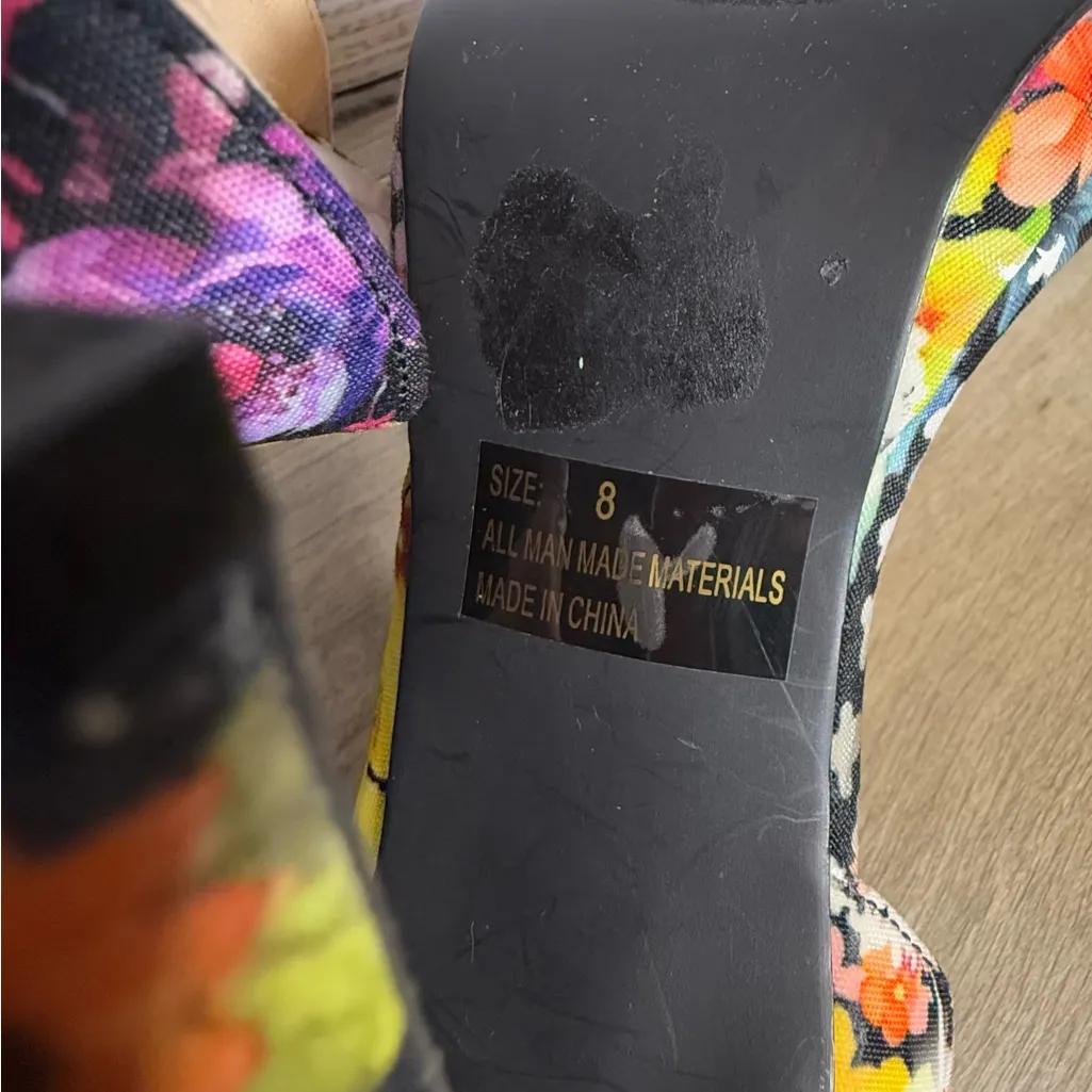 Charlotte Russe  Multicolor Floral Heels - Image 6