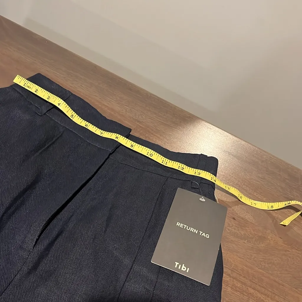 Tibi Cropped Linen Pant Sz 4 NWT - Image 3