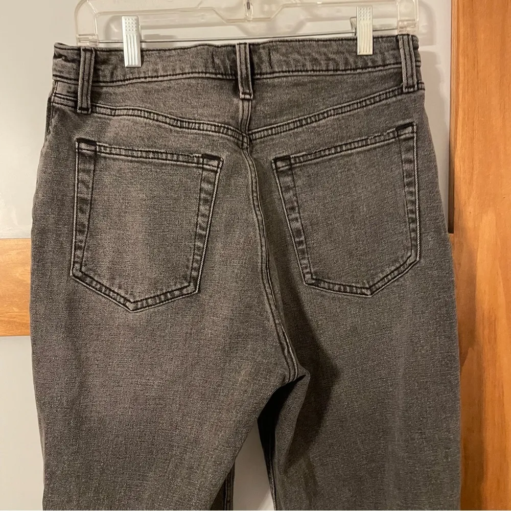 Black Ultra High Rise Ankle Straight Jeans - Image 5