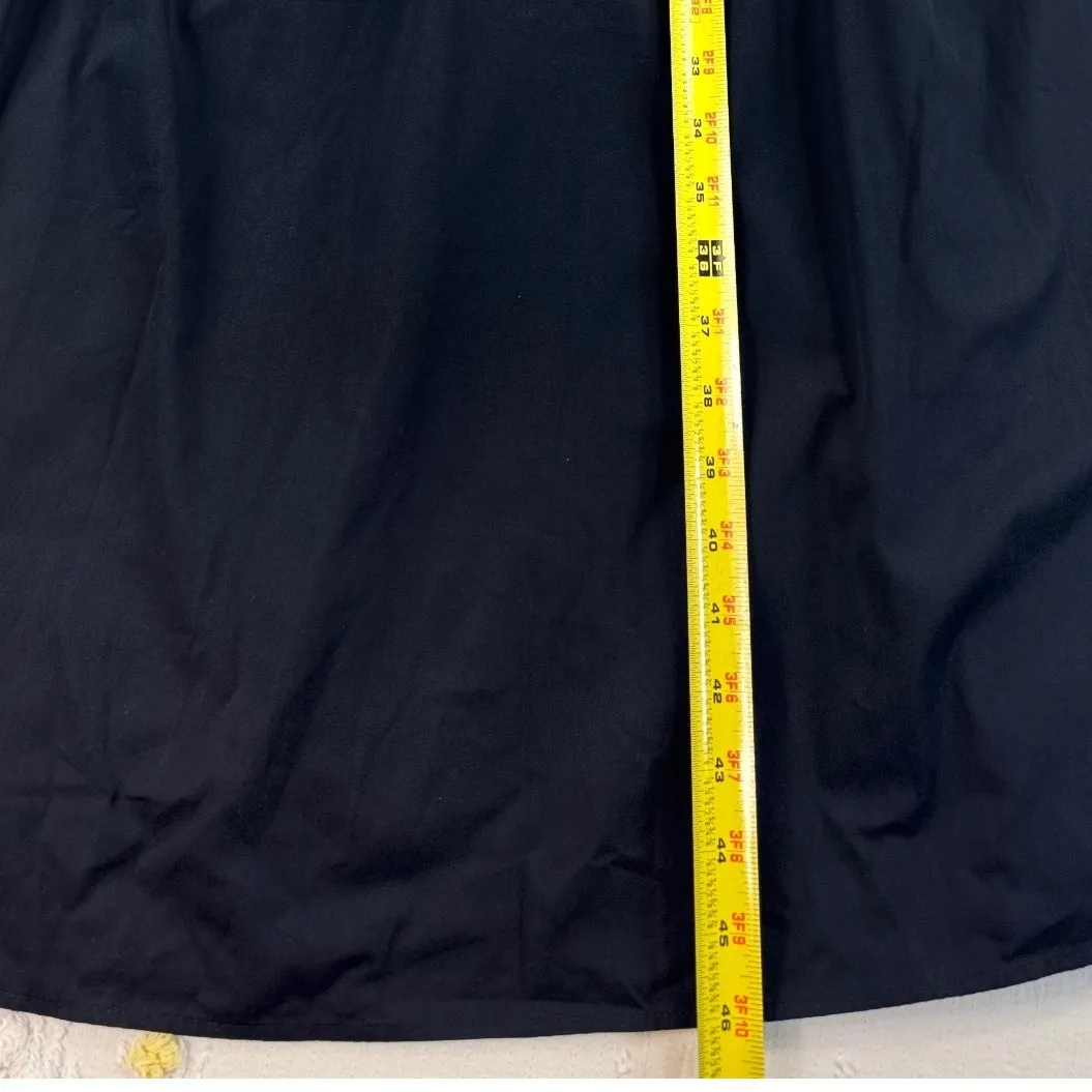 SPANX Black Jersey Bodice Square Neck Midi Dress Comfort‎ Fit Size L - Image 3