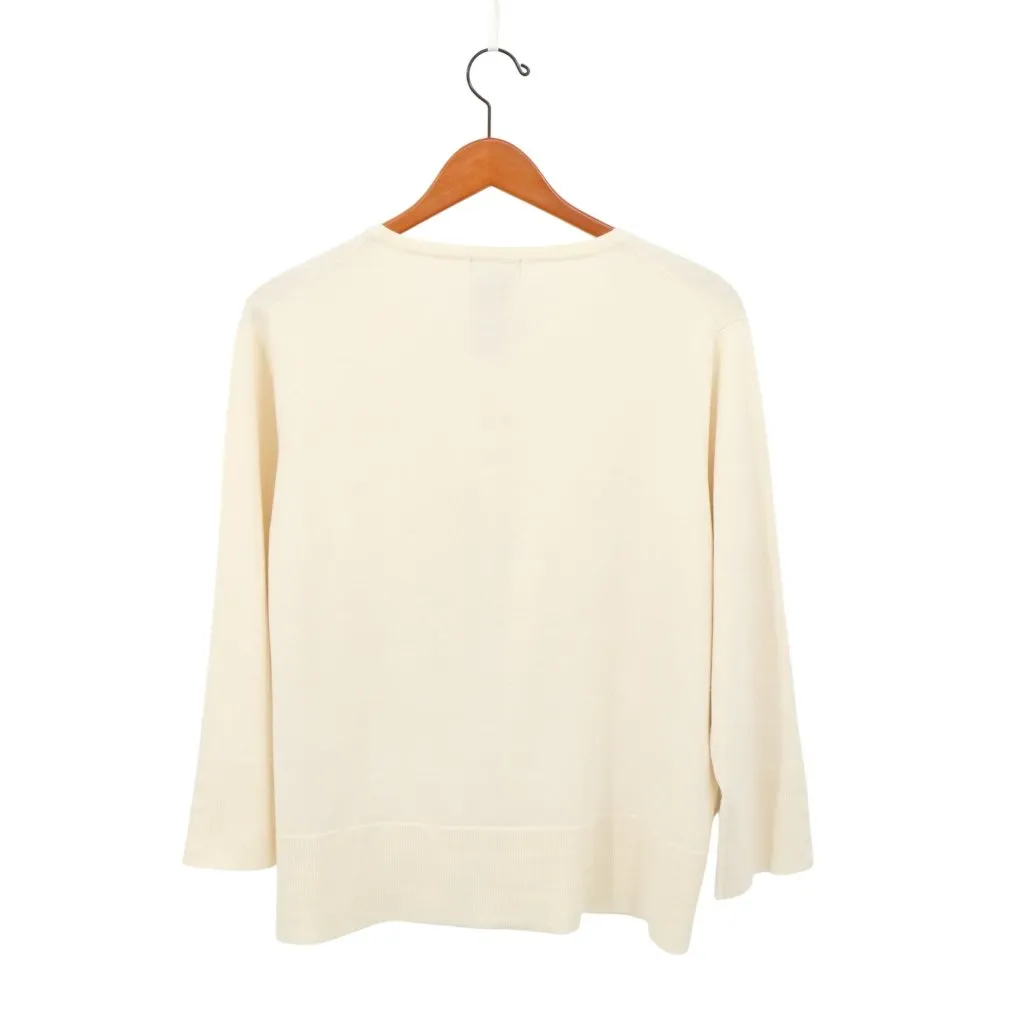 NWT Grace Elements Button Front 3/4 Sleeve Cardigan Vanilla Ivory Sweater XXL - Image 4