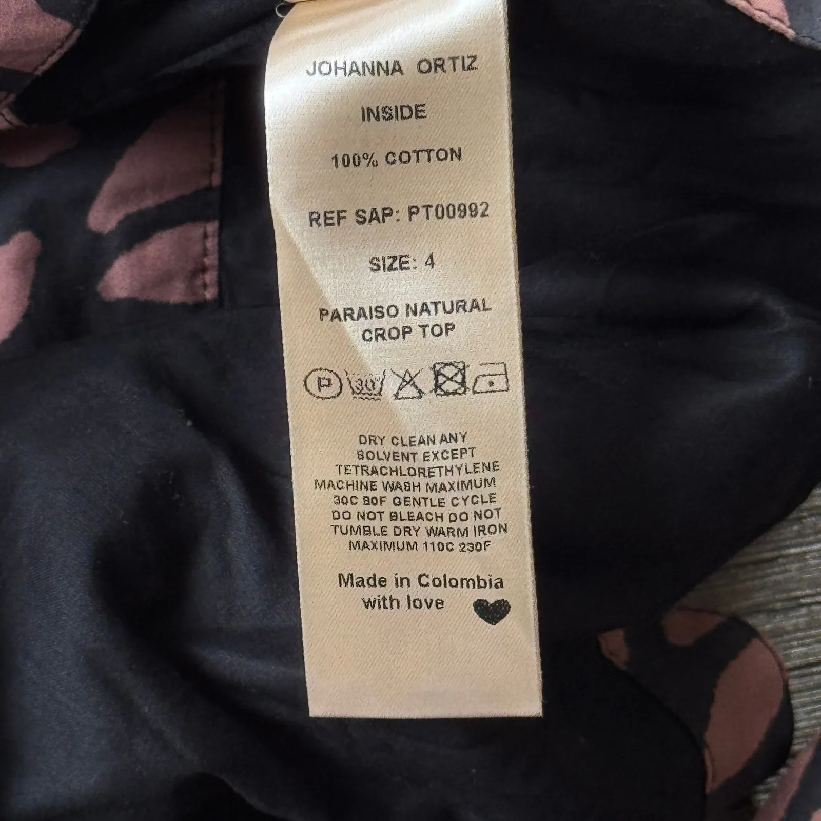 Johanna Ortiz Paraison Natural Puff Sleeve Crop Top Marron Size 0‎ NWT Brown - Image 8