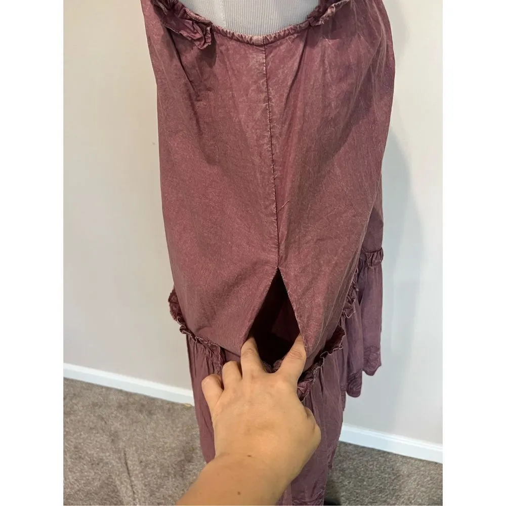 Sea NY Heart Quilt Petal Sleeve Tiered Dress size S Pink - Image 8