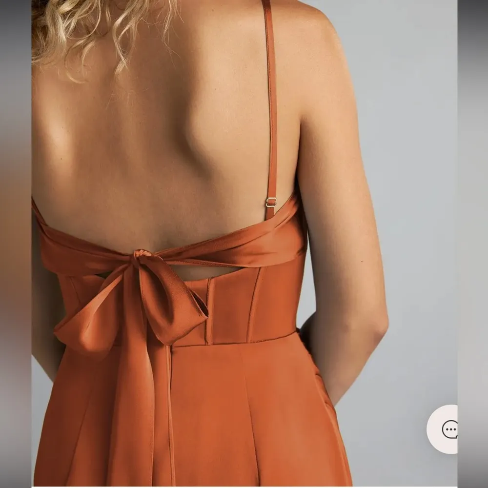 Azazie Cinnamon color Backless Gown with Slit
A6 - Image 5