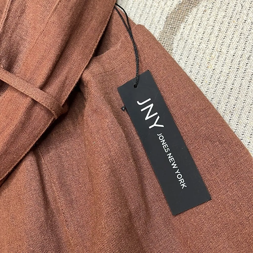 JNY Jones New York linen blend belted front pockets mini skirt - Image 4