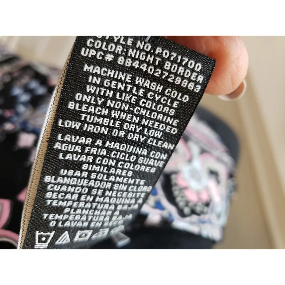 Premise Knee Length Dress Womens Medium Black Paisley Sleeveless V Neck Stretch - Image 7