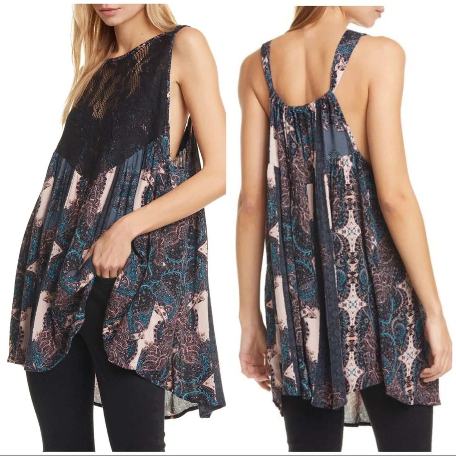 Intimately Free People Count Me In Trapeze Mini Dress Black Size XS - Image 2