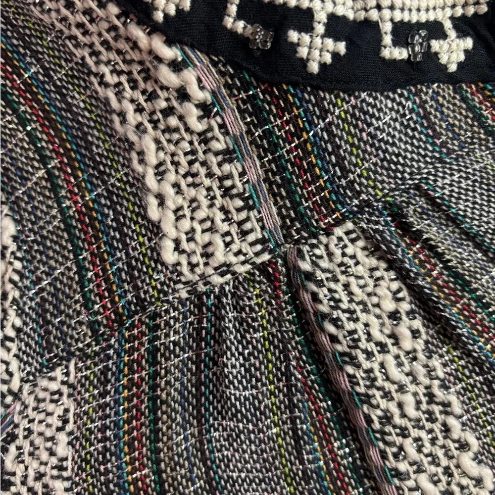 Altar’d State Size Small Boho V-neck Bell Sleeves Flowy Tassels Beaded Top - Image 4