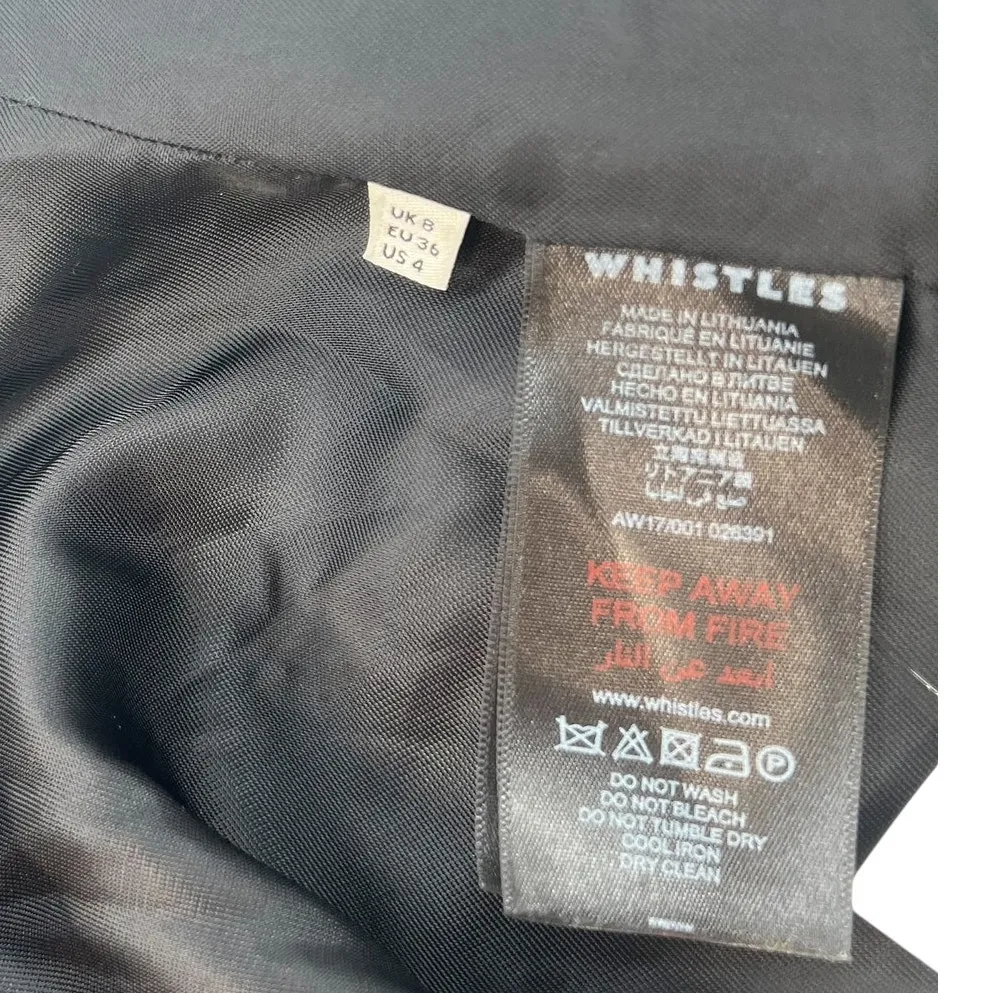 Whistles Alicia Belted Coat Jacket Double Breasted Button Green Size‎ US 4 - Image 14