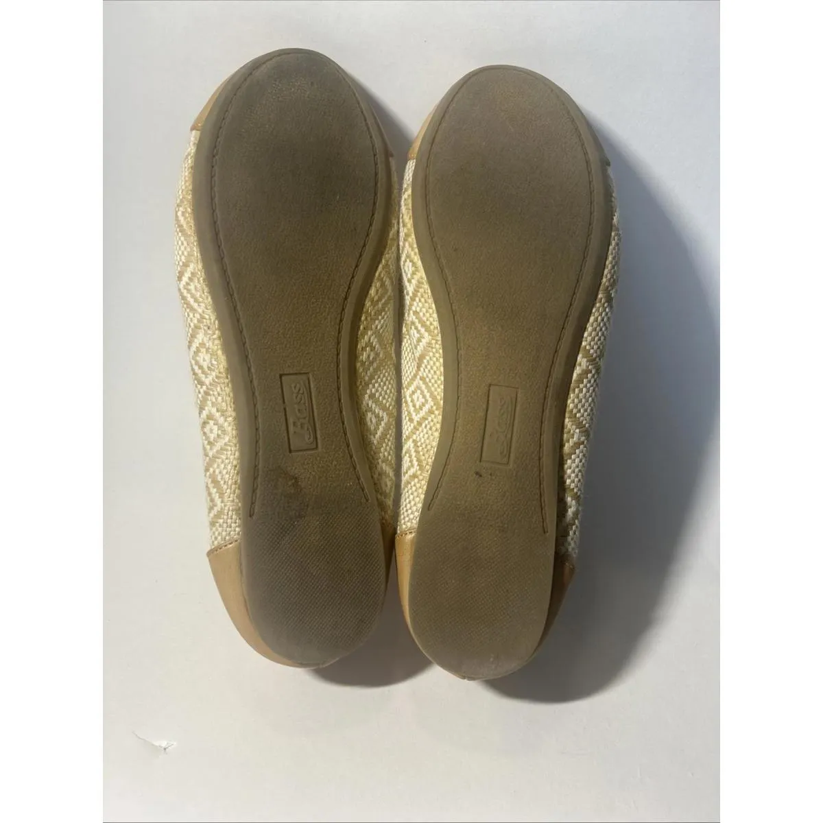 BASS LACY Raffia Tan Ballet Flats Sz 8M Classic Comfort Style Academia Made USA - Image 7