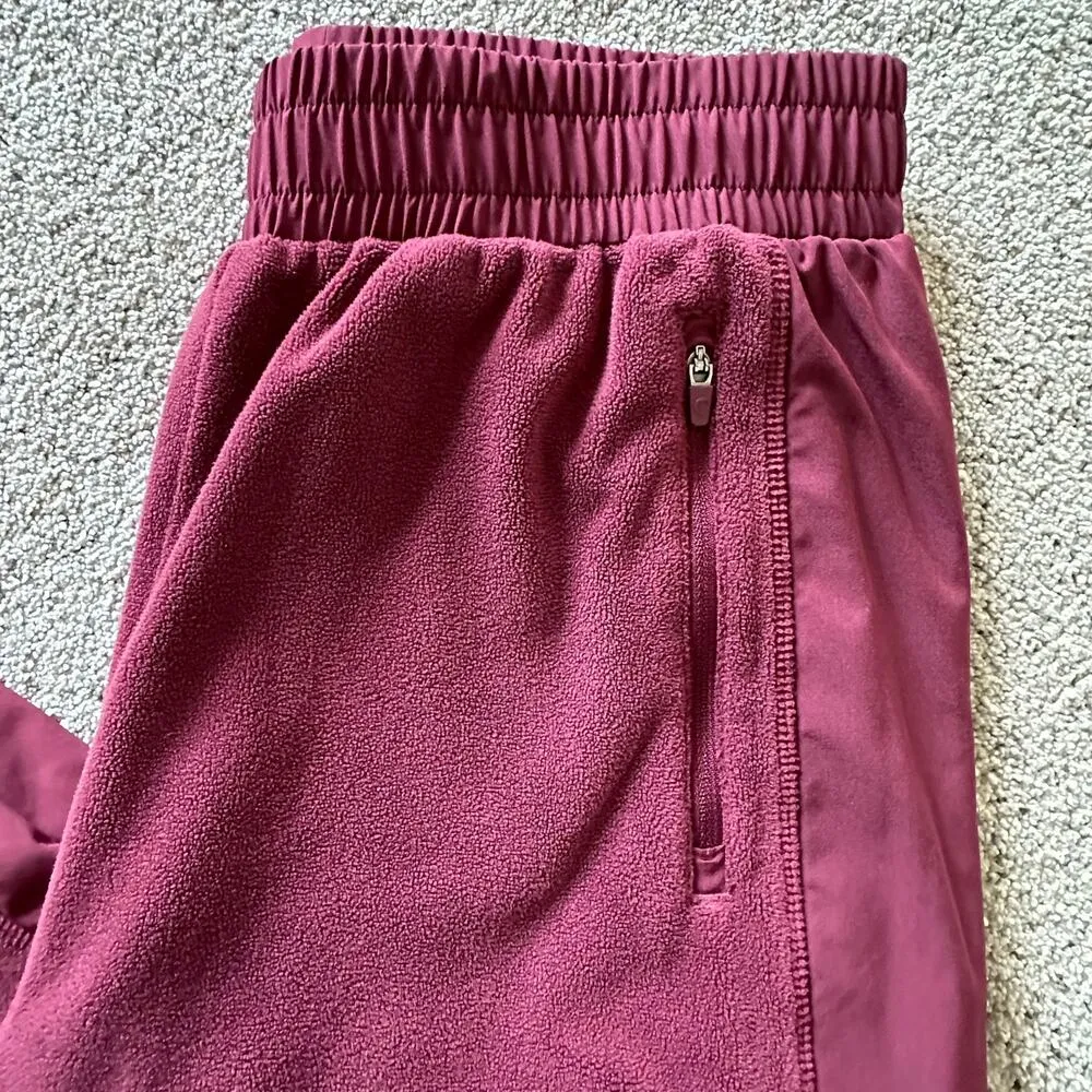 Zyia Active Cherry Red Fleece Jogger Sweats Size M - Image 3