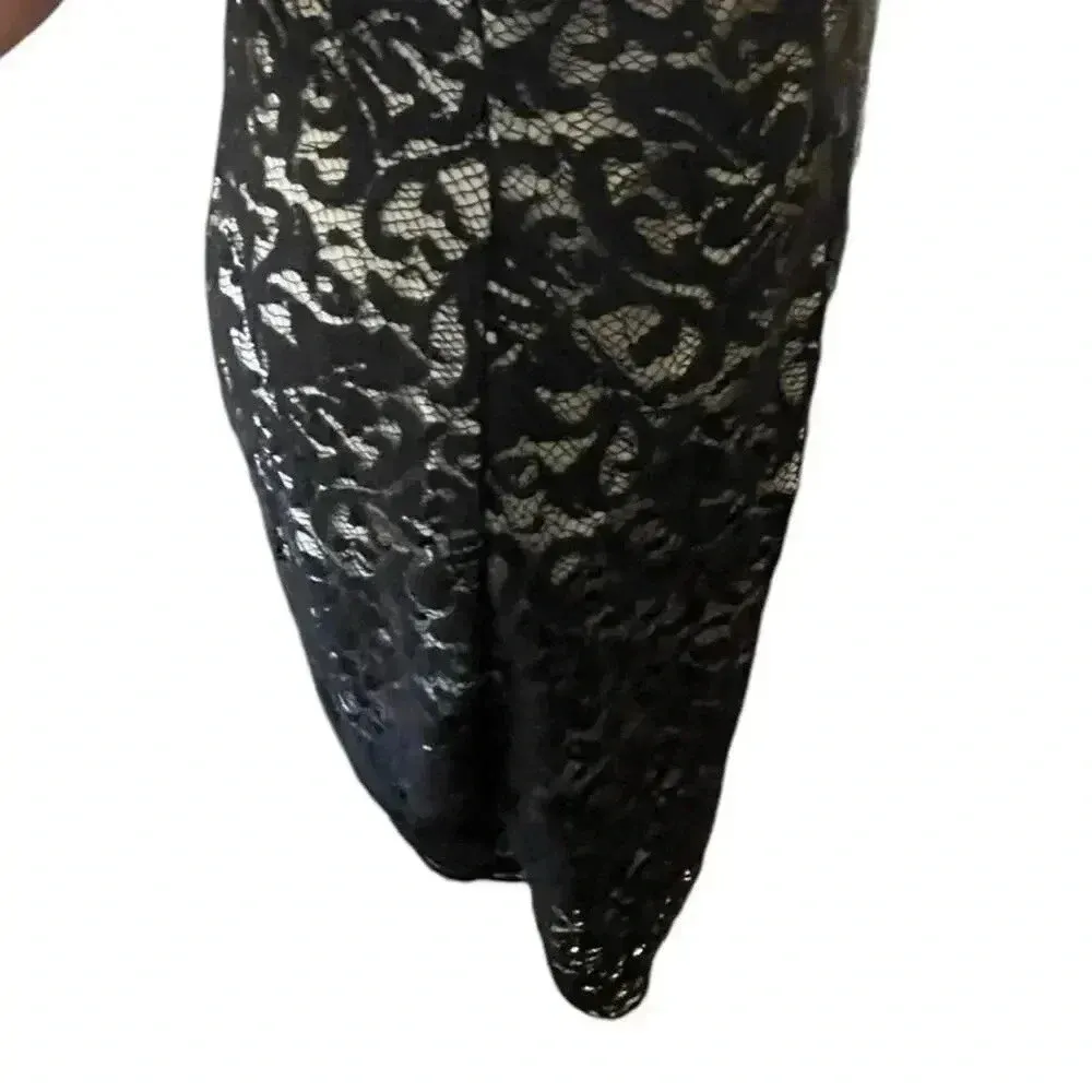 Whimsigoth Black Lace Cocktail Dress One Shoulder Rosette The‎ Limited L - Image 6